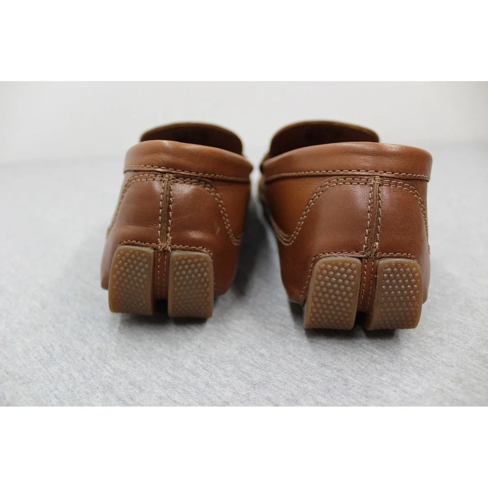 Clarks Loafers Mens 10 Dark Tan Markman Way Penny Driver Leather Extreme Comfort
